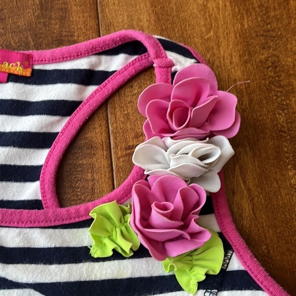 Kate Mack Strips Asymmetrical Sleeveless Dress - Picture 9 of 12